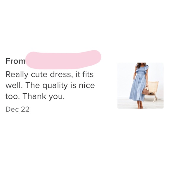 Striped Ruffle Detail Fit and Flared Blue Dress - Picture 15 of 16